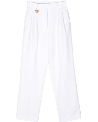 Moschino Pantaloni sartoriali Heart Lock - Bianco