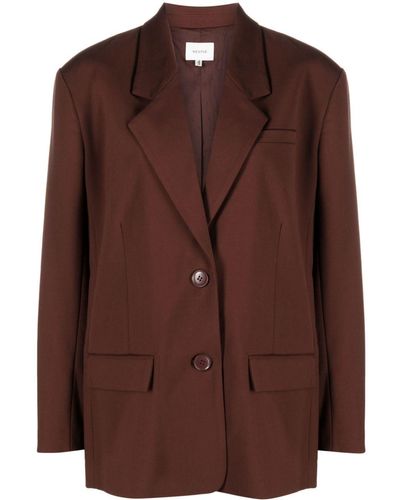 Gestuz Notched-lapels Single-breasted Blazer - Brown