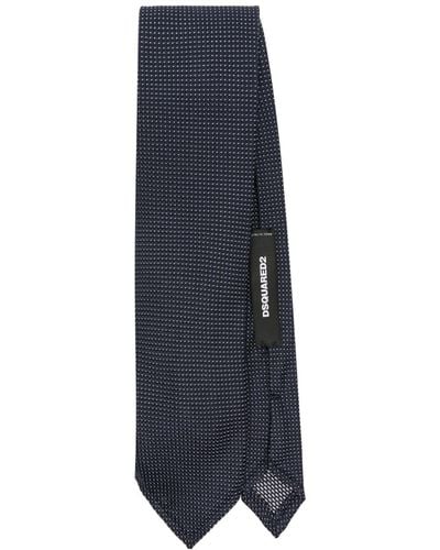DSquared² Cravatta con stampa geometrica - Blu