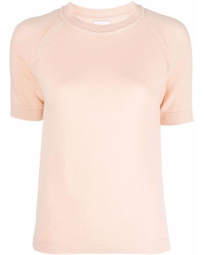 Barrie Cashmere Short-sleeved Top - Pink