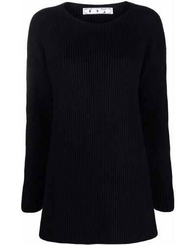 Off-White c/o Virgil Abloh Ribbed-knit Wool Sweater - Black