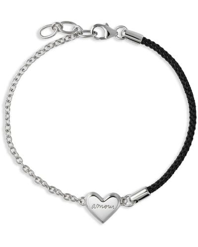 agnès b. Amour Heart-charm Bracelet - Metallic