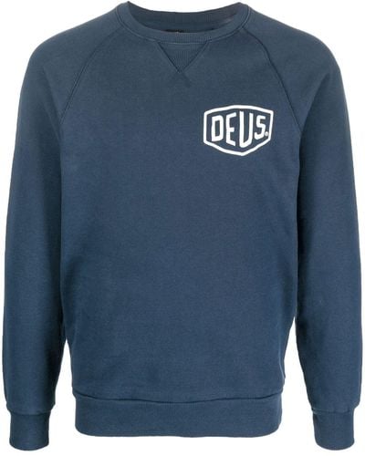 Deus Ex Machina Sweatshirt mit Logo-Print - Blau