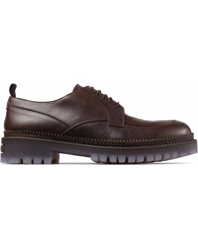 Jimmy Choo Benji Leather Derby Shoes - Brown
