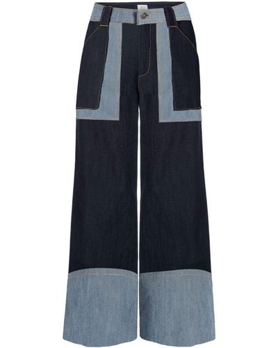 Cinq À Sept Jeans con design color-block Sanam - Blu