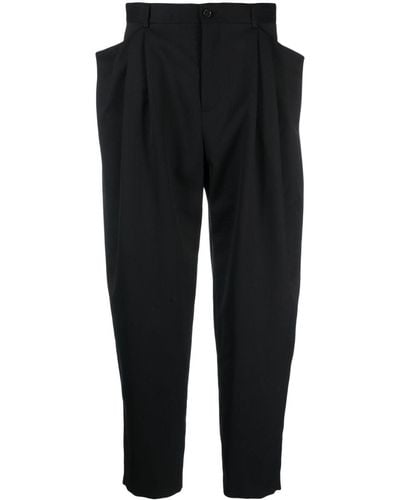 Noir Kei Ninomiya Pantalones de vestir con detalle plisado - Negro