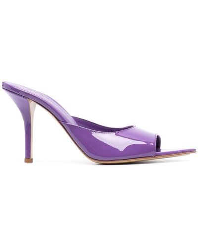 Gia Borghini Perni 100mm Patent-leather Mules - Purple