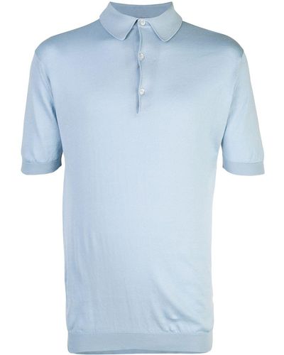 John Smedley Polo aderente - Blu