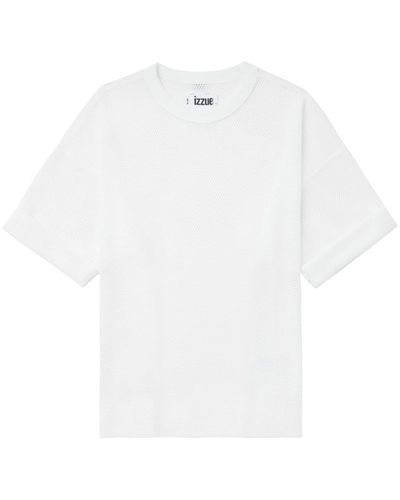 Izzue T-shirt semi trasparente - Bianco