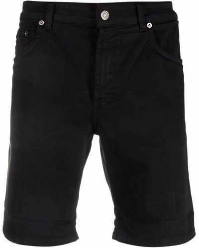 Dondup Straight-leg Cotton Bermuda Shorts - Black