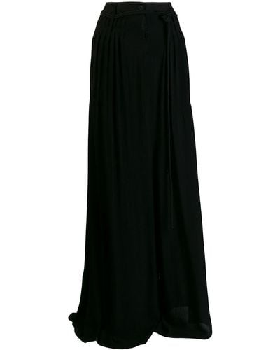 Ann Demeulemeester High Waisted Palazzo Trousers - Black