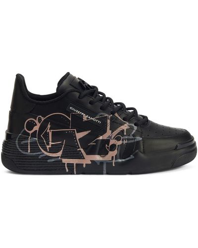 Giuseppe Zanotti Talon Lace-up Sneakers - Black