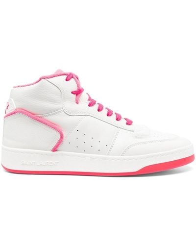 Saint Laurent Sl/80 Leather Sneakers - Pink