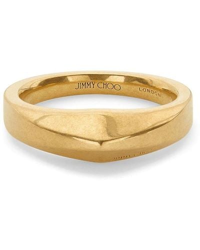 Jimmy Choo Diamond Signet Ring - Metallic