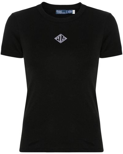 Polo Ralph Lauren Camiseta con logo bordado - Negro