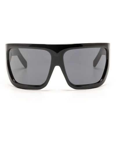Rick Owens Davis Wraparound-frame Sunglasses - Unisex - Nylon/polyamide - Gray