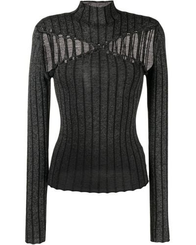 Dion Lee Braid-trim Detail Sweater - Black