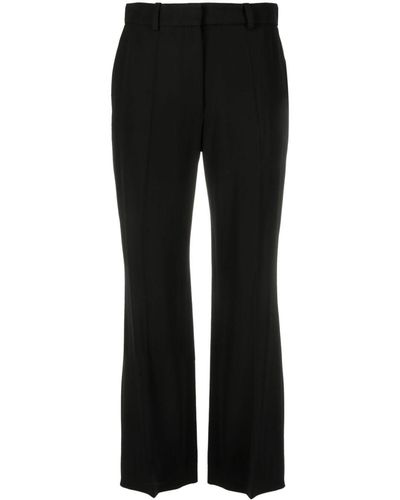 JOSEPH High-waisted Cropped Trousers - Black