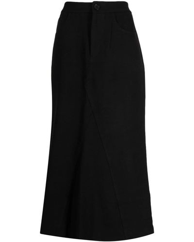 B+ AB High-waisted Panelled Midi Skirt - Black