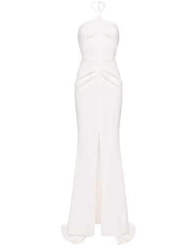 Maticevski Halterneck Maxi Dress - White