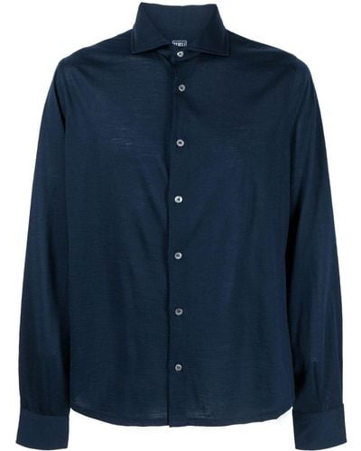 Fedeli Iconic Jason Button-up Shirt - Blue