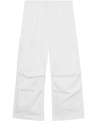 Sunnei Pantalon Coulisse à poches cargo - Blanc