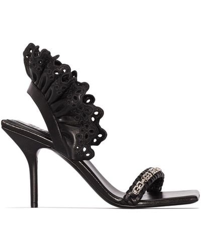 Givenchy G Woven Slingback Sandals - Black