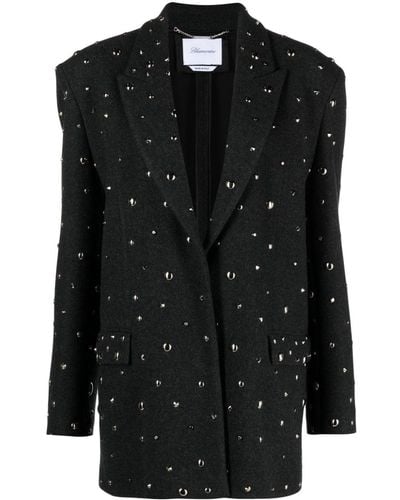 Blumarine Stud-embellished Single-breasted Jacket - Black