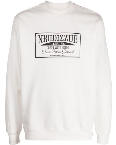 Izzue X Neighborhood Sweatshirt mit Logo-Print - Weiß