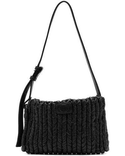 Nanushka Woven Shoulder Bag - Black
