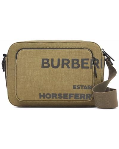 Burberry Kuriertasche mit "Horseferry"-Print - Grün