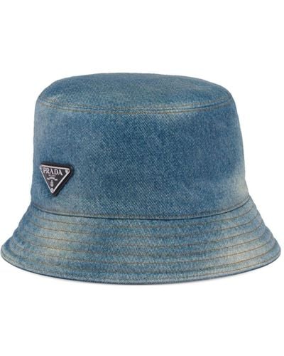 Prada Denim Bucket Hat - Blue