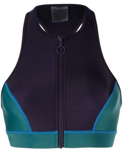 Duskii Top de bikini con diseño colour block - Azul