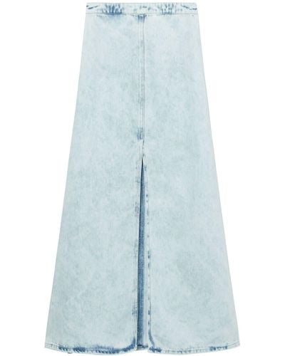 IRO Jupe en jean Carolia à coupe longue - Bleu