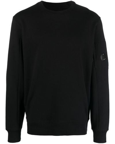 C.P. Company Sweater Met Logopatch - Zwart