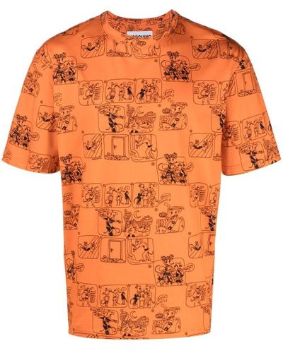 Moschino T-Shirt mit Cartoon-Print - Orange