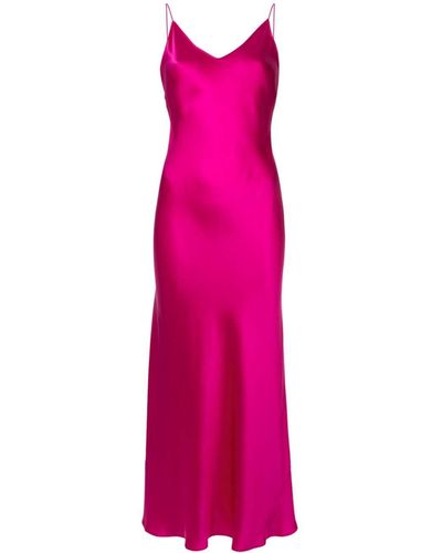 Les Rêveries Magenta Slip Dress - Purple