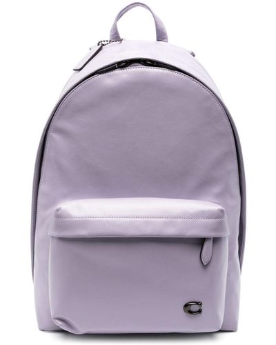COACH Hall Leather Backpack - Purple