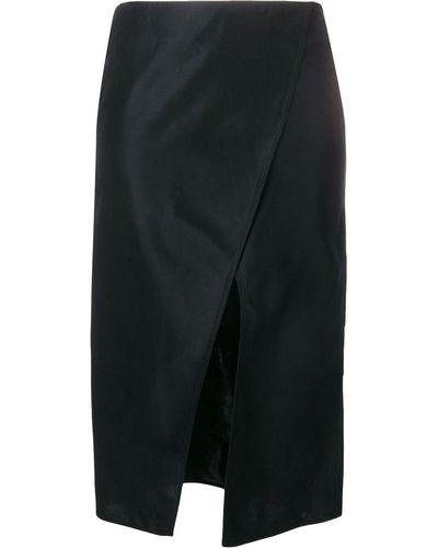 Ports 1961 Front-slit Midi Skirt - Black