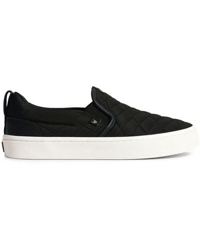 CARIUMA Leather Slip-on Sneakers - Black