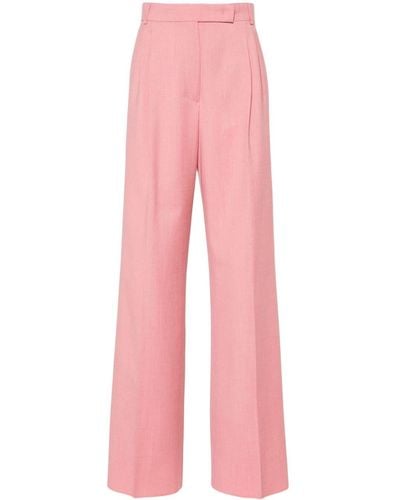 Max Mara Durante Straight-leg Tailored Trousers - Pink