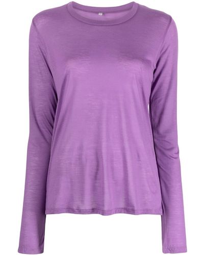 Baserange Long-sleeved Lyocell T-shirt - Purple