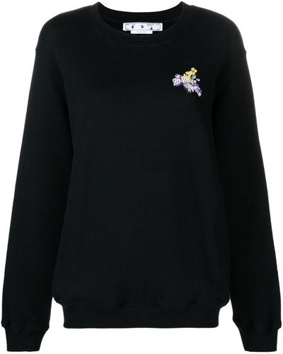 Off-White c/o Virgil Abloh Floral Arrows-motif Sweatshirt - Black