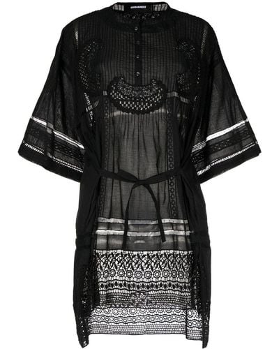 DSquared² Sangallo Cotton Tunic Dress - Black
