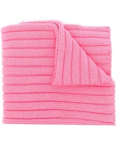 Patou Ribbed-knit Wool Scarf - Pink