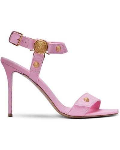 Balmain Eva Leather Sandals - Pink
