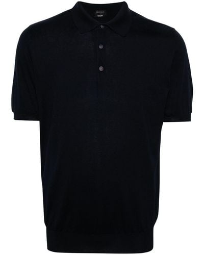 Kiton Knitted Polo Shirt - Black