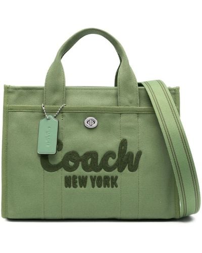 COACH Bolso shopper con aplique del logo - Verde