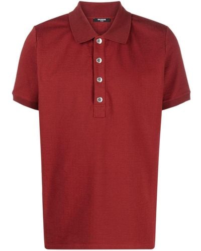 Balmain Piqué Poloshirt - Rood