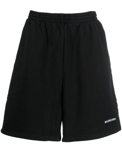 Balenciaga Cotton Sweat Shorts - Black